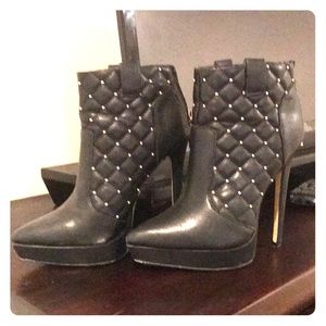 Bebe quilted gold beaded boots